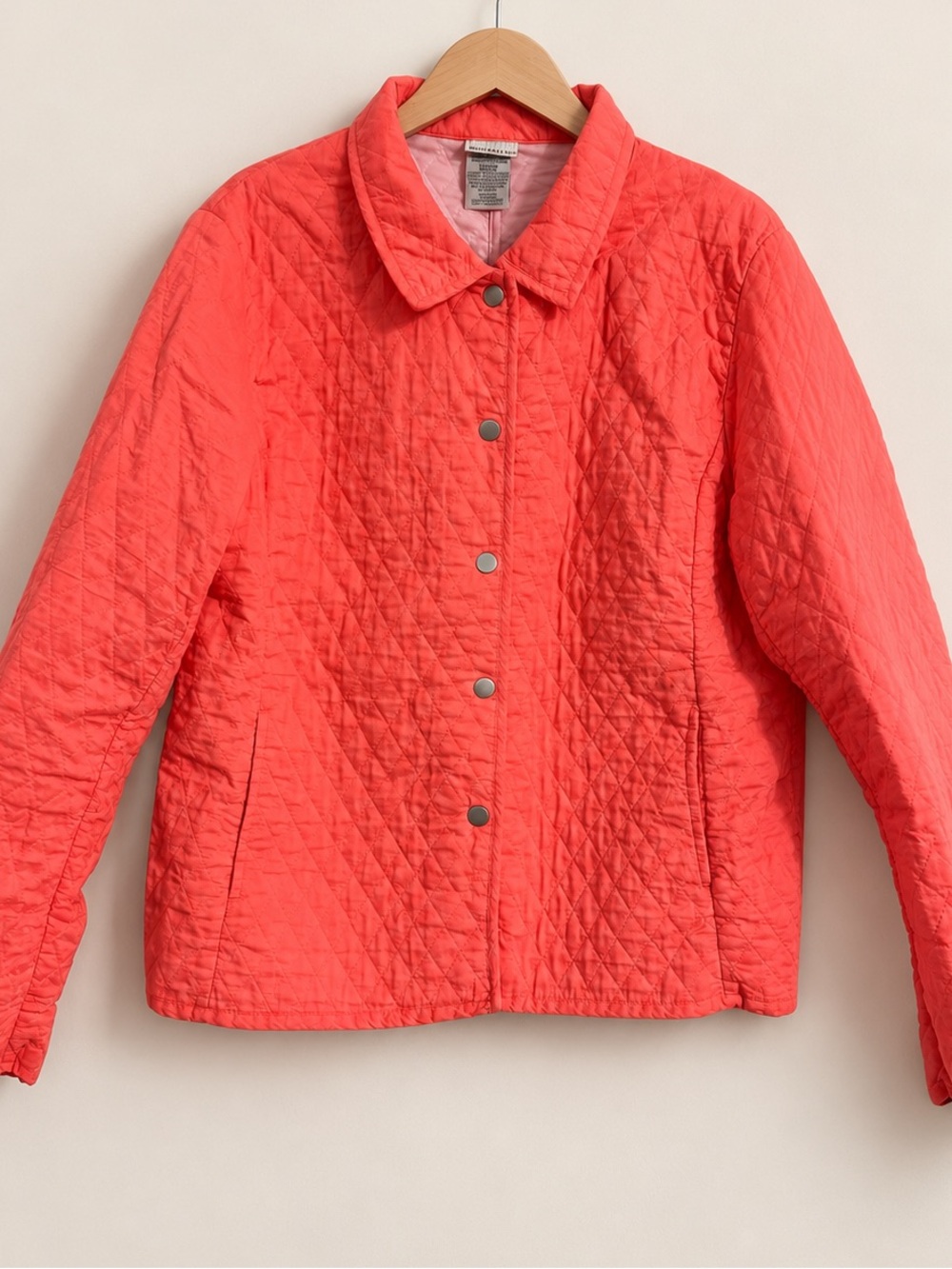 Coral Quilted Snap Front Jacket Women’s Size Large
